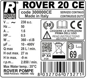 Rover 20 CE bor és gázolajszivattyú